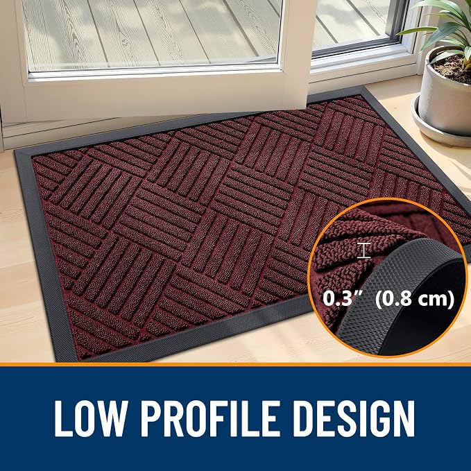 OLANLY Front Door Mat Outside Entrance, Waterproof Heavy-Duty Doormat | 29.5x17 - Image 6