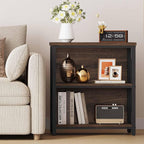 FATORRI Small Bookshelf, Rustic Book Shelf - Image 7