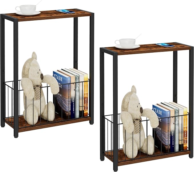 Homleke Narrow Side Tables Set of 2 - Image 9