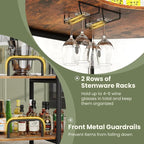 Giantex 3-Tier Bar Table, Corner Bar Cabinet, Liquor Home Bar Unit - Image 7