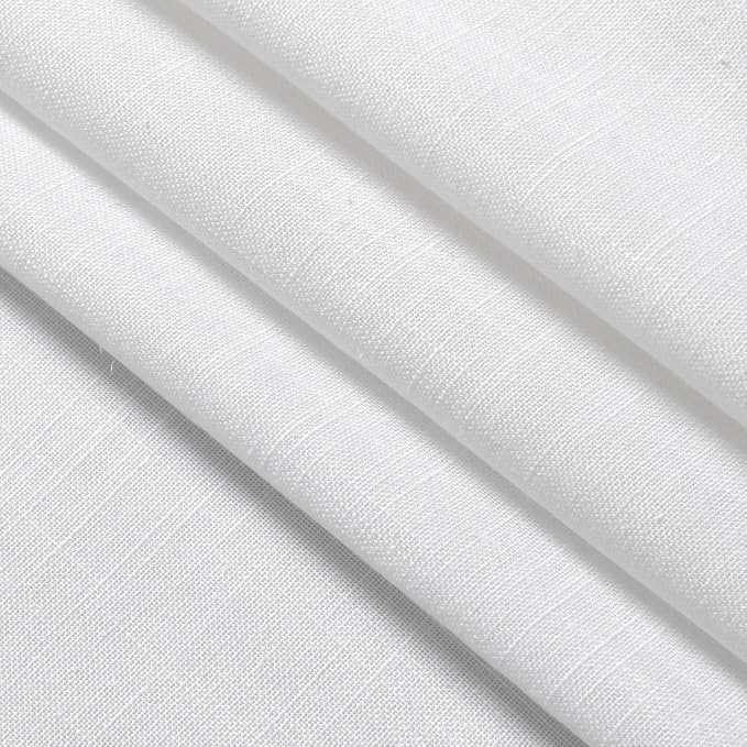 Linen Textured Half Curtains for Cafe Back Tab Rod Pocket Window Toppers - Image 7