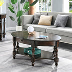 Solid Wood Oval Coffee Table - Image 6