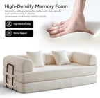 79" Convertible Sofa Bed with Fixed-Shape Frame & Removable Armrests, Modular - Image 6