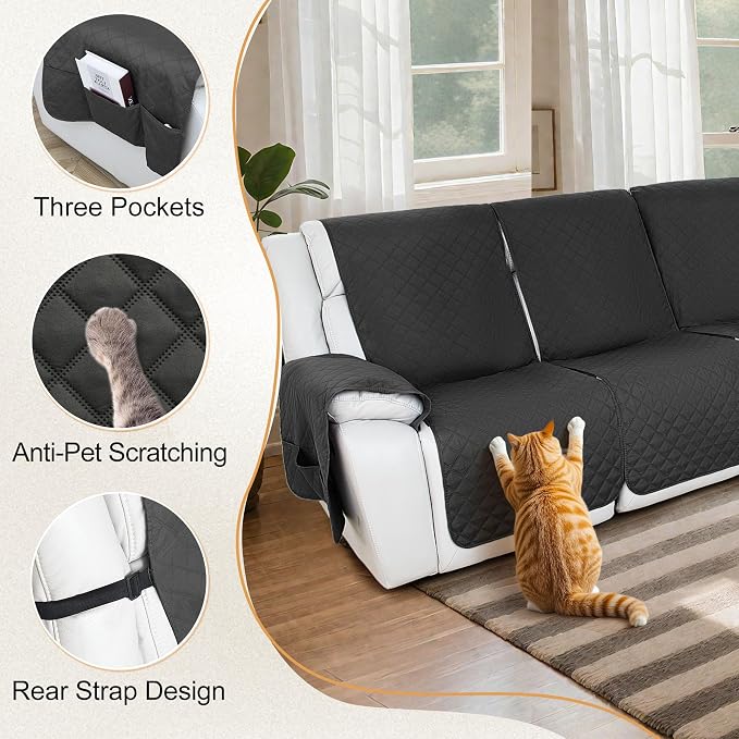 HDCAXKJ 100% Waterproof Reclining Sectional Couch Covers L Shape Recliner Sofa - Image 6