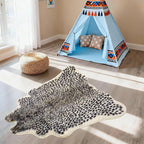 Leopard Print Rug, Faux Cowhide Cheetah Skin Rug Animal Printed Area Rug Carpet - Image 8