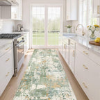 LOONGRUG Runner Rug 3x8 Washable Non-Slip Kitchen Neutral Modern Rug | Abstract by LOONGRUG