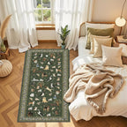 Dark Green Hallway Runner Rug 2x5 - Image 4