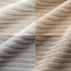 MIULEE Soft Corduroy Decorative Throw Pillow Covers Neutral Tan 18x18 | Set of 4 - Image 3