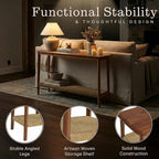 Alaterre Furniture Calais 48 Inch Solid Wood Entryway Table - Image 4
