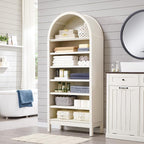 IFGET 71" Tall Arched Bookshelf, 7 Tiers Arch Bookcase - Image 6