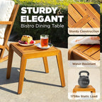 IDZO Rocking Chairs Design Heavy Duty 400lbs Capacity Wood Patio Bistro Set 3 - Image 6