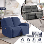 TAOCOCO Recliner Loveseat Slipcover, 6 Pieces Dual Recliner Sofa Covers - Image 4