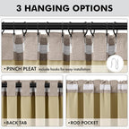 MIULEE 100% Blackout Linen Burlap Curtains - Image 5