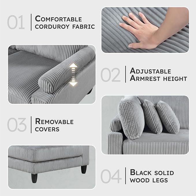 Lexicon 120 Inch Modular Sectional Sofa - Image 3