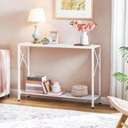 Tajsoon Console Table 41.8”, 2-Tier Entryway Table Narrow Sofa Table - Image 7