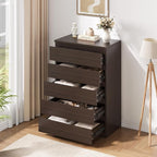 Jocoevol Modern Brown 5 Drawer Dresser - Image 8