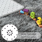 4x6 Grey Fluffy Soft Area Rug Non-Slip - Image 5