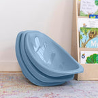 ECR4Kids Plastic Leaf Scoop Floor Rocker Seat, Classroom Furniture, Powder Blue - Image 8