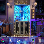 Aheaplus Corner Bar Cabinet - Image 3