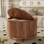 Easyego 31.5" Fluted Round Coffee Table - Image 4