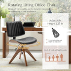 HULALA HOME Faux Leather Home Office Chair - Image 3