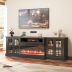 87" Farmhouse TV Stand with 36" Fireplace by Nordivale
