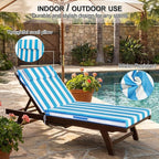 Outdoor Chaise Lounge Cushions, 71x21 Inch Olefin Water & Fade Resistant Pool - Image 5