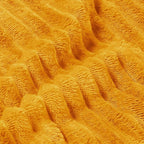 BEDELITE Ribbed Mustard Yellow Fleece Throw Blanket - Image 5