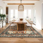Yamaziot 6x9 Large Area Rug, Non-Slip Washable Boho Living Room Rug | Stain - Image 8