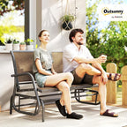 Outsunny 2-Person Outdoor Glider Bench, Patio Double Swing Rocking Chair - Image 2