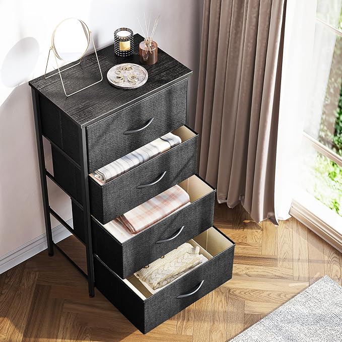 ODK Dresser for Bedroom with 4 Storage Drawers, Small Dresser Chest of Fabric - Image 2