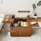 4-Piece Fluted Living Room Set Includes 31.5" Fluted Lift Top Coffee Table - Image 7