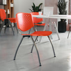 Flash Furniture HERCULES Series 880 lb. Capacity Orange Plastic Stack Chair - Image 2
