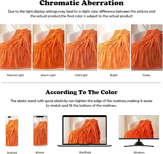 NEWCOSPLAY Fleece Ribbed Cozy Twin Blanket - Image 6