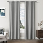 100% Blackout Linen Curtains 80 Inch Length 2 Panels Set by Guken