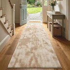 2x6 Tie-dye Beige Runner Rug Washable Non-Slip - Image 2