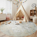 Aelenmu Round Rug 8ft Washable Rug - Image 4