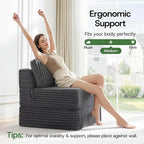 4-in-1 Folding Sofa Bed Convertible Boneless Sleeper Chair Couch Foldable - Image 7