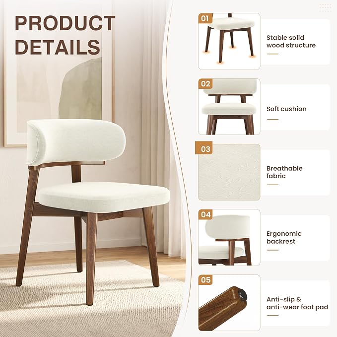 GRUSIGN 5-Piece Round Dining Table Set - Image 5