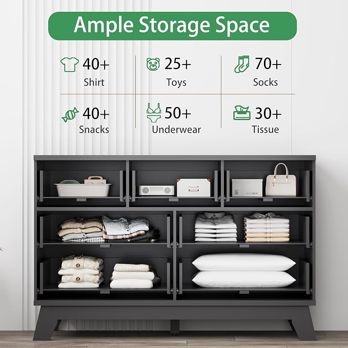 Xixini Fluted Dresser for Bedroom - Image 3