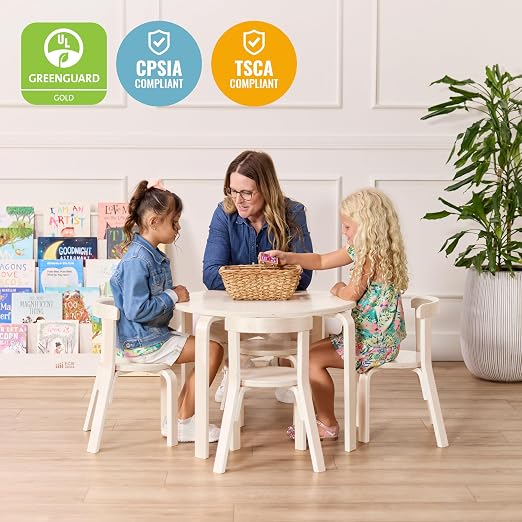 ECR4Kids Bentwood Table and Curved Back Chair Set, Kids Furniture - Image 6