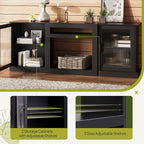 WLIVE Farmhouse TV Stand for 75 inch TV, Entertainment Center - Image 6