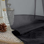 Black Sheer Curtains 84 Inches Long 2 Panels Set - Image 5