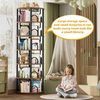 Aheaplus 6 Tier Rotating Bookshelf Tower, Revolving Bookcase, 360° Round - Image 3