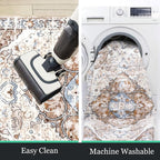 HEBE Hallway Runner Rug 2'x6', Washable Non Slip Kitchen Rug Runner | Soft Boho - Image 5