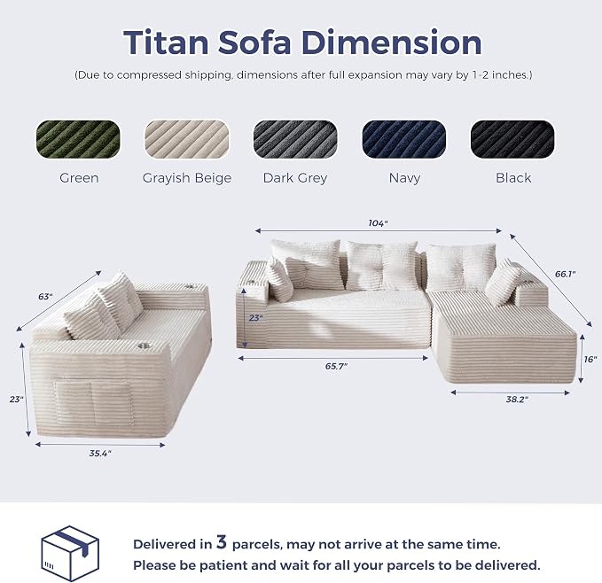 MAXYOYO Modular Sectional Couch - Image 2