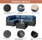 JAMFLY Patio Furniture Sets, 5-Piece Outdoor Patio Furniture - Image 5