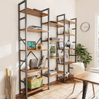SUPERJARE Triple Bookshelf, Bookcase - Image 2