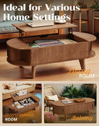 Oval Lift Top Coffee Table - Image 7
