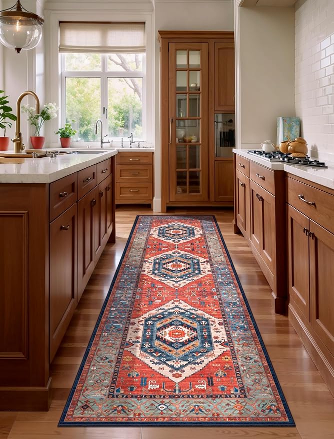 SERISSA 3x8 Washable Non Slip Boho Runner Rug - Image 7